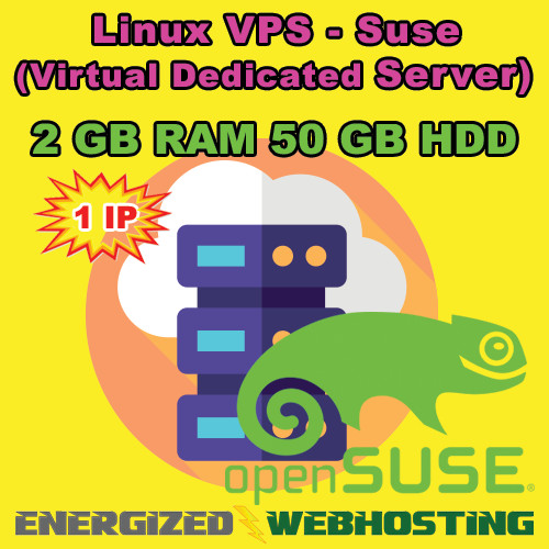 Suse Linux (Virtual Dedicated Server) 2GB RAM + 50GB HDD 1 Core