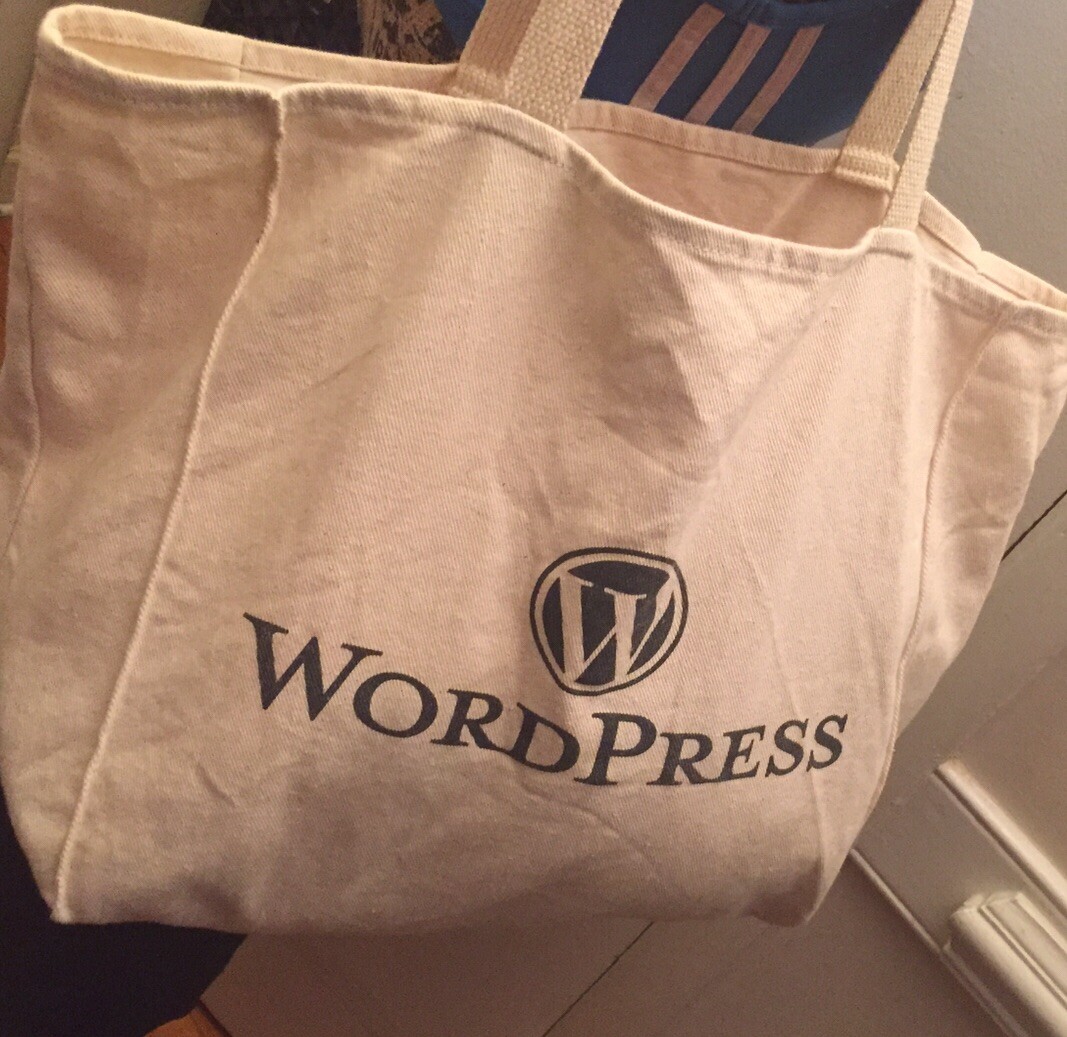 WordPress Sturdy Cotton Tote Shoulder Shopping Bag Website Hosting Tech Promo