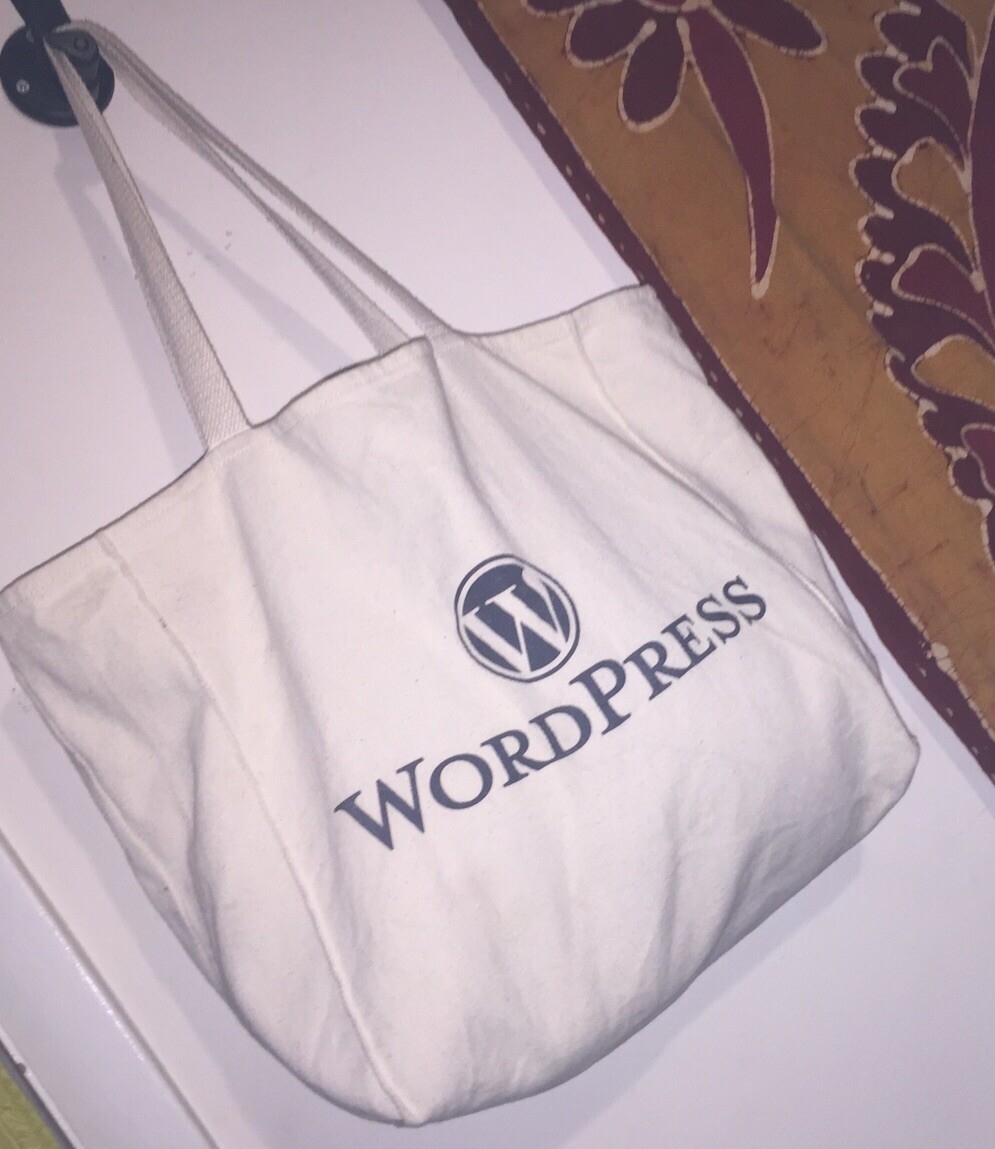 WordPress Sturdy Cotton Tote Shoulder Shopping Bag Website Hosting Tech Promo