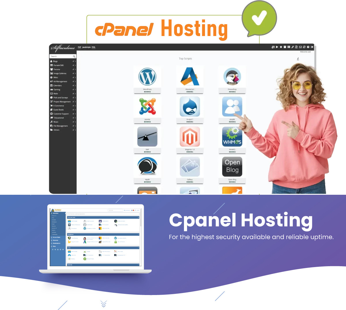 Cpanel Web hosting 1 YEARS PLAN Unlimited Space, bandwidth, instant setup