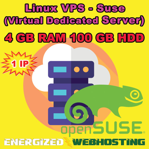 Suse Linux (Virtual Dedicated Server) 4GB RAM + 100GB HDD 2 Core