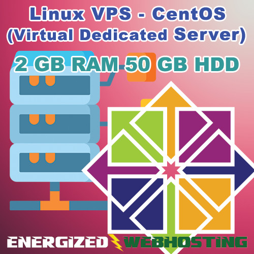 VPS Server CentOS Linux – 2GB RAM – 50 GB Storage – 1 Month