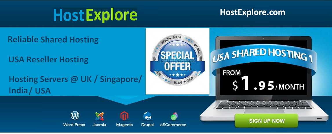 Reliable Shared Hosting in servers at USA / UK / Singapore / India -full support