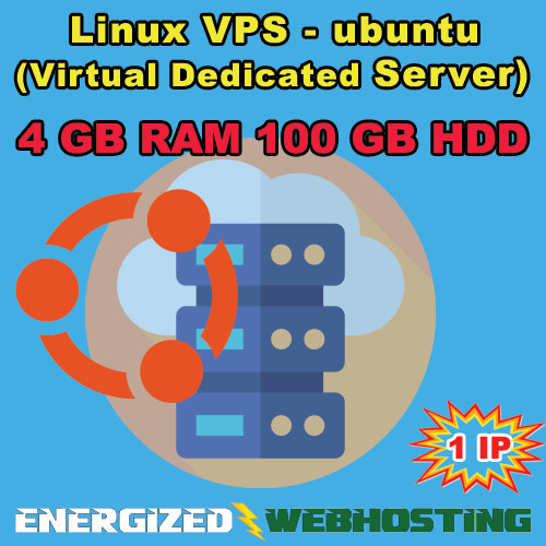 USA Ubuntu OS Virtual Dedicated Server – 4GB RAM, 100GB Disk – Yearly