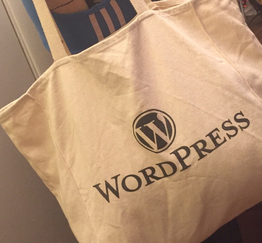 WordPress Sturdy Cotton Tote Shoulder Shopping Bag Website Hosting Tech Promo