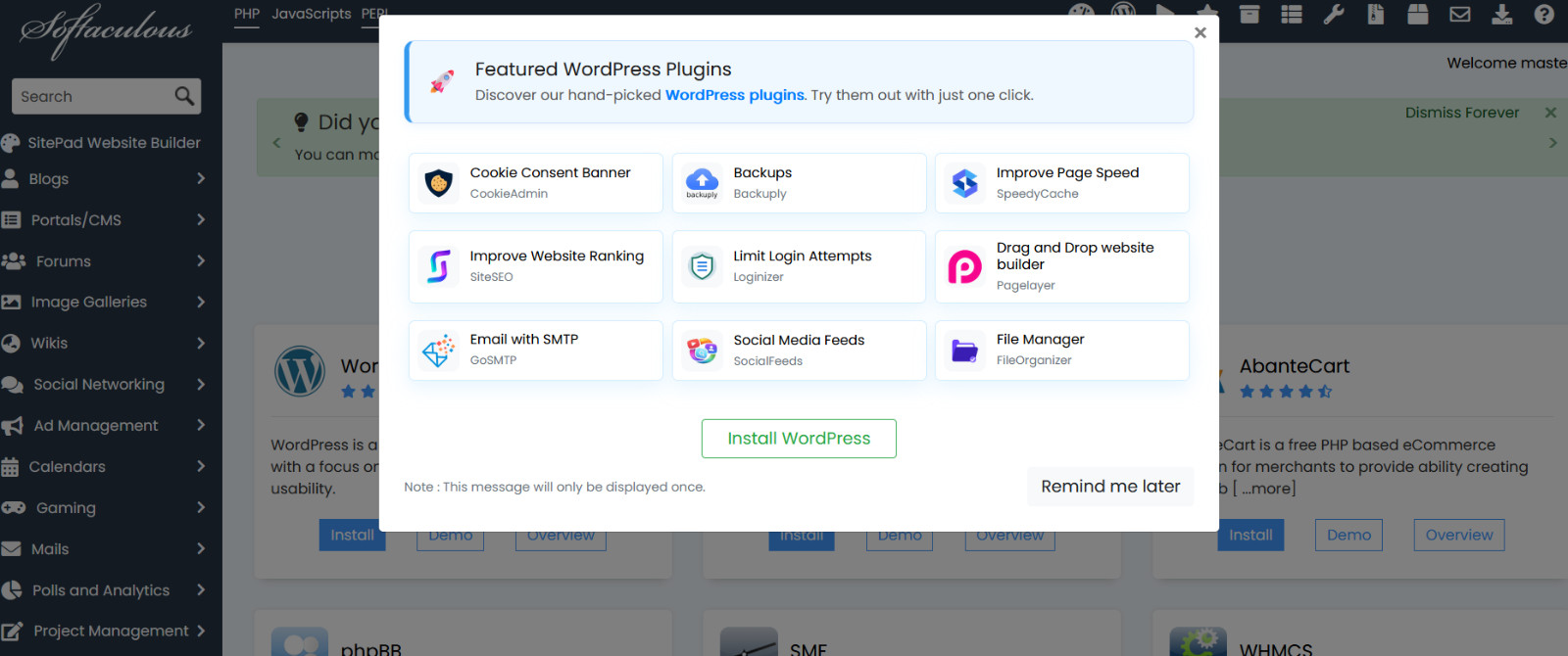 Web Hosting 1 Year – 1GB disk space – all Unlimited – DirectAdmin with WordPress