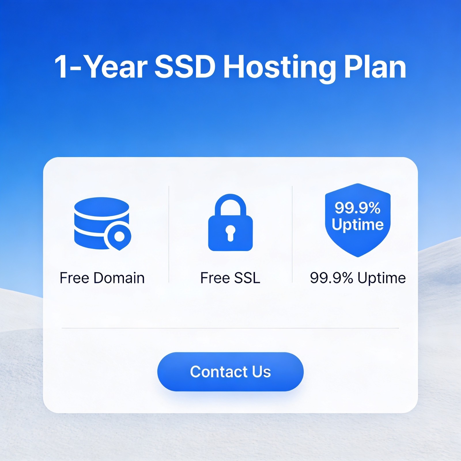 1 Year Web Hosting – Free Domain & SSL + cPanel | Fast SSD Hosting