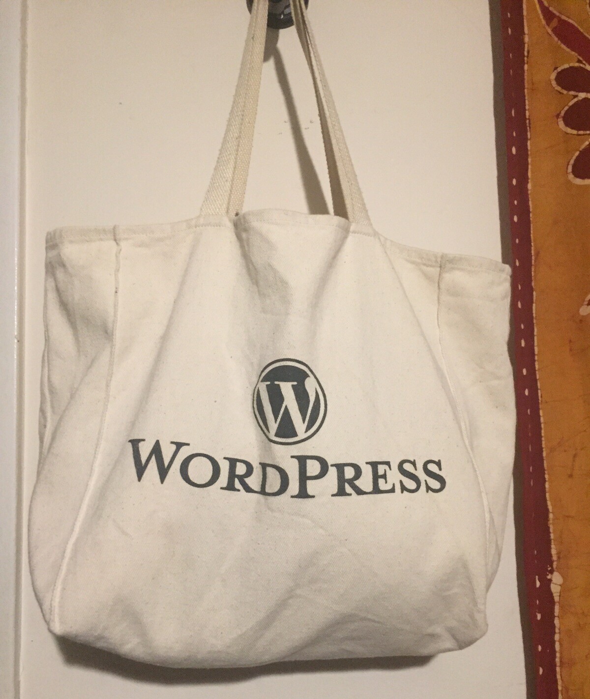 WordPress Sturdy Cotton Tote Shoulder Shopping Bag Website Hosting Tech Promo