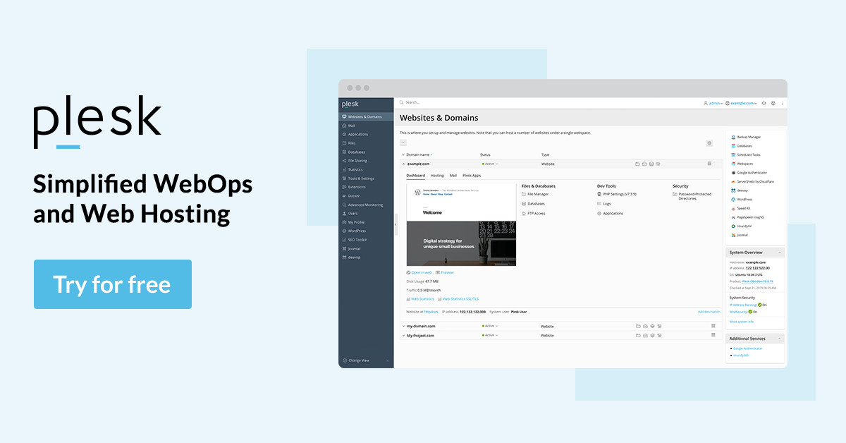 Plesk Web Pro Edition for VPS