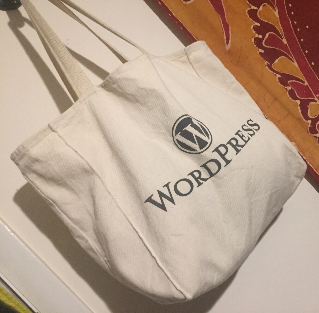 WordPress Sturdy Cotton Tote Shoulder Shopping Bag Website Hosting Tech Promo