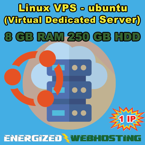 Ubuntu OS Virtual Dedicated Server – 8GB RAM, 250GB Disk Space USA
