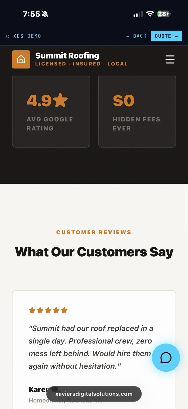 Custom One-Page Website Design Service w/ Professional Hosting $50/Year