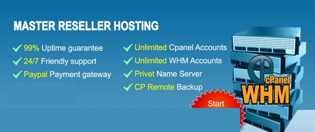 MASTER Reseller Web hosting Create Unlimited accounts with WHM/Cpanel free SSL