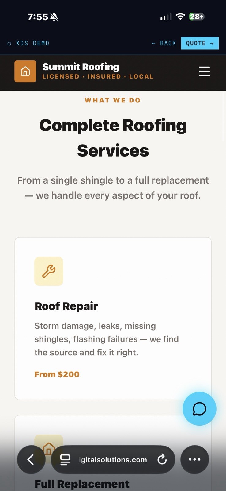 Custom One-Page Website Design Service w/ Professional Hosting $50/Year
