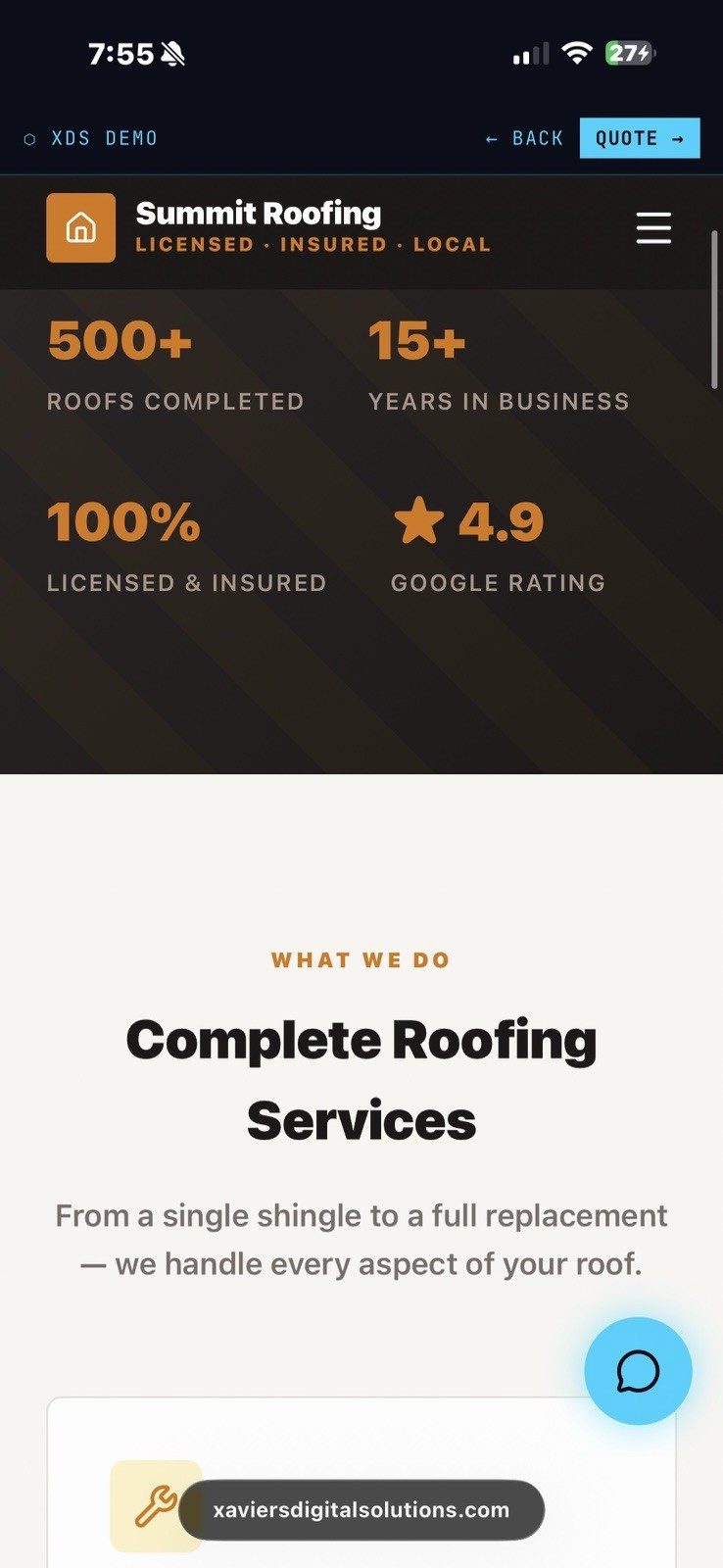 Custom One-Page Website Design Service w/ Professional Hosting $50/Year
