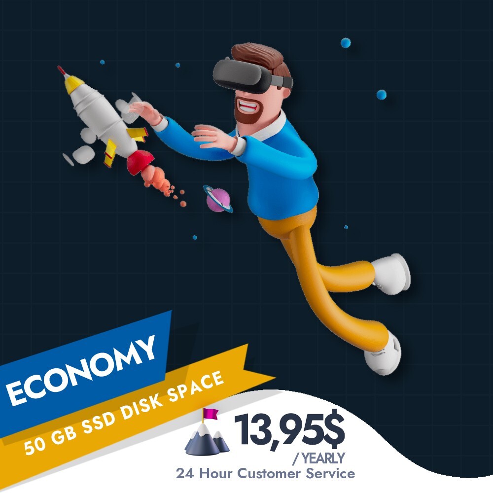 Reliable and affordable hosting 1 Year DirectAdmin 50 GB NVMe SSD FREE SSL