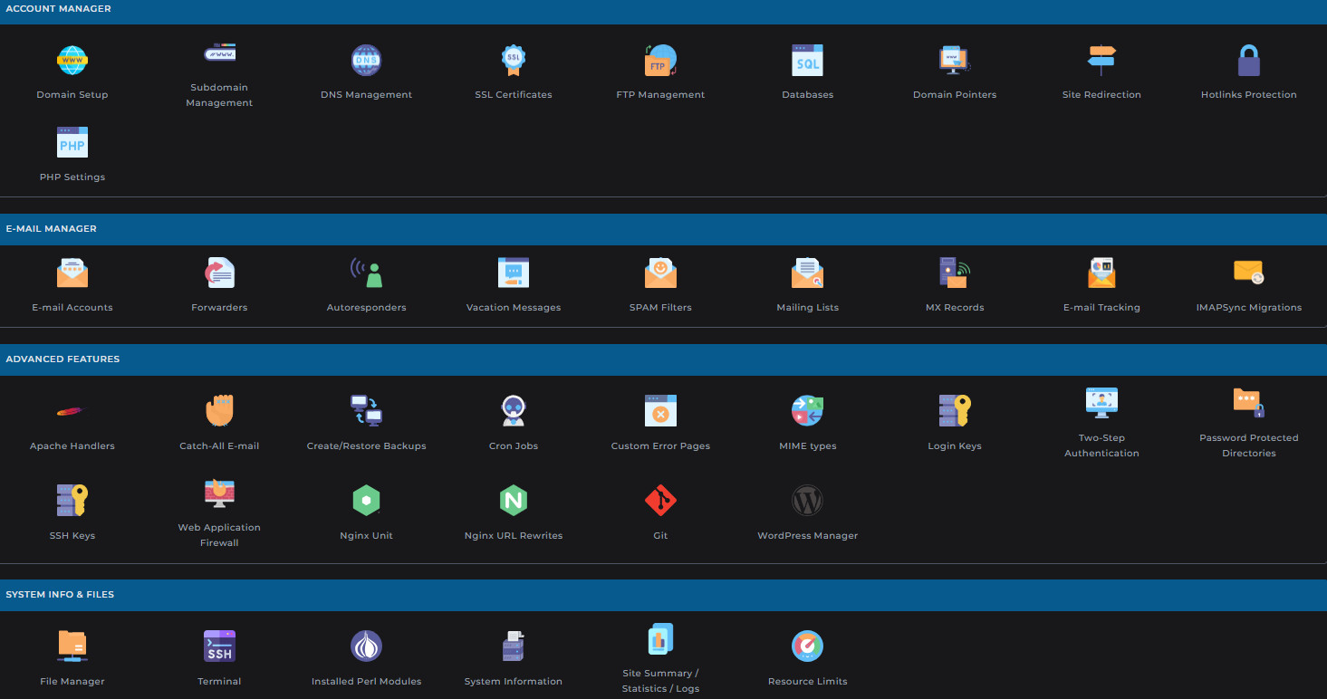 Web Hosting for WordPress – 1 Year Hosting – EU DirectAdmin control panel